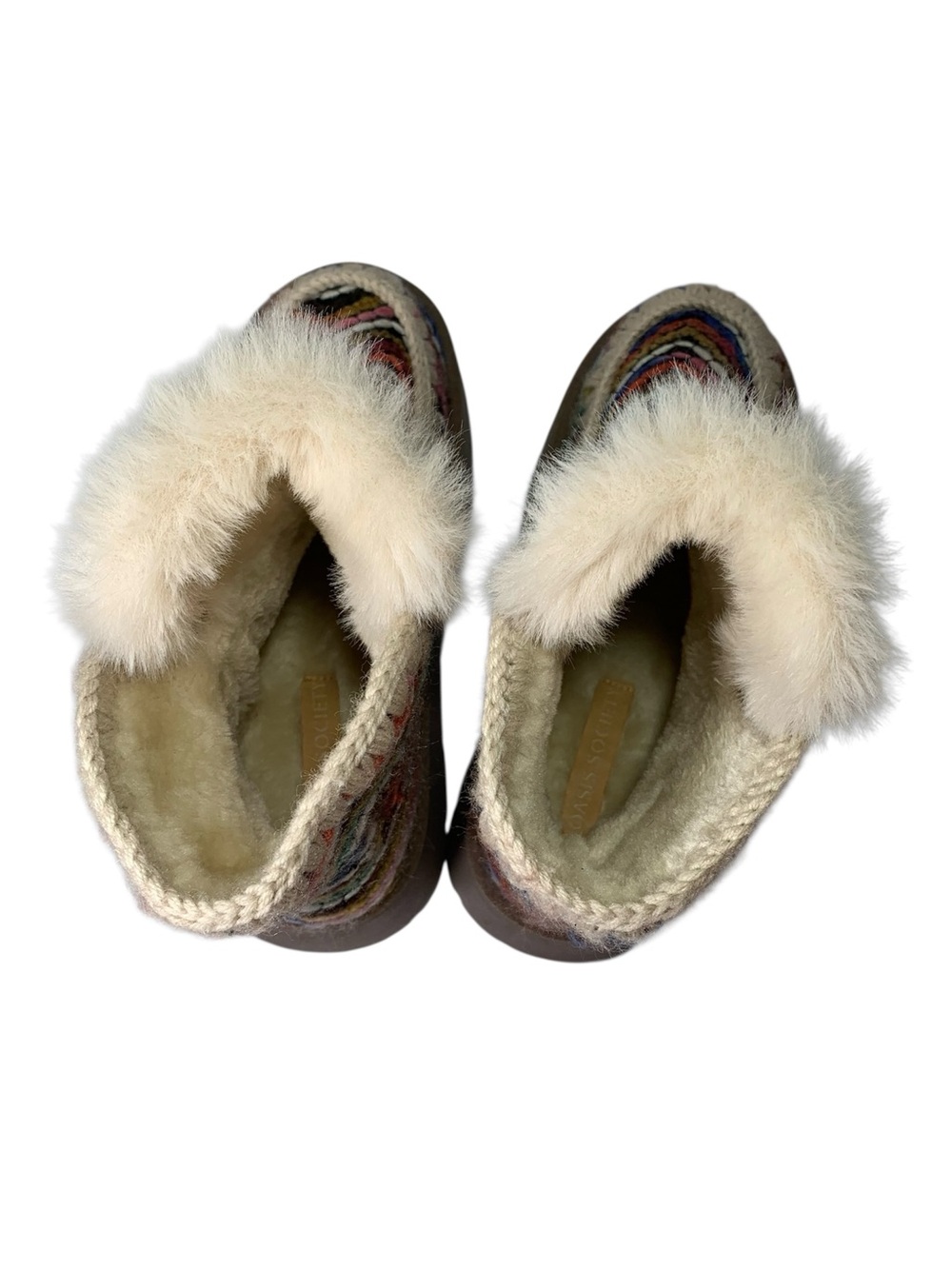 Oasis Society Faux Suede Fur Lined Shearling Trim Platform Winter Booties 9 NWOT - Picture 5 of 13